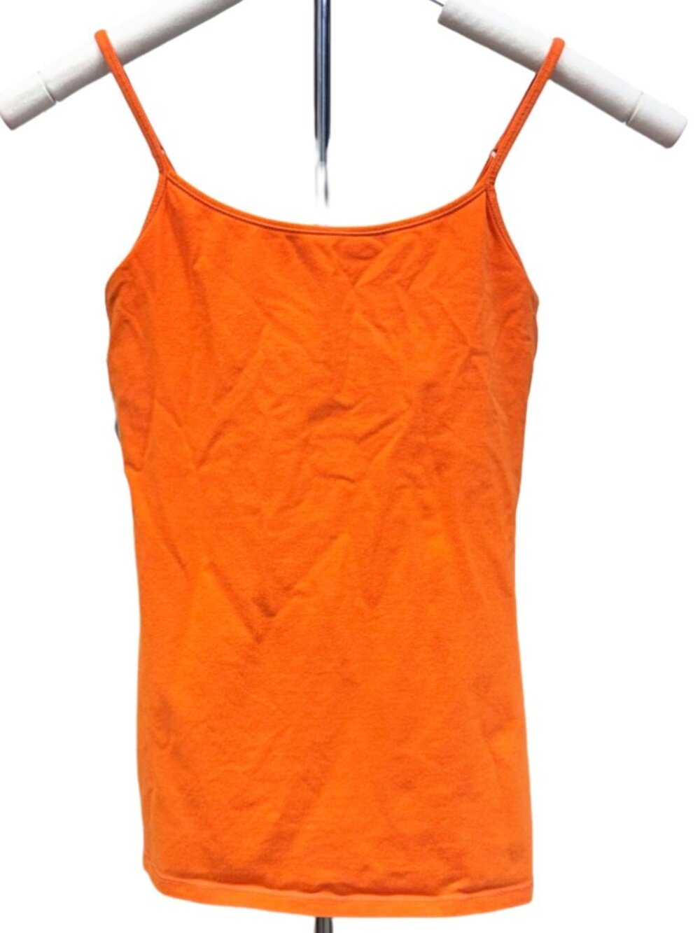Express Sexy Basics Built In Bra Camisole Tank Top Orange Shelf Bra Adjustable